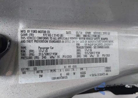 2014 Ford Focus Se from USA, damaged, VIN 1FADP3K26EL292911